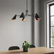 Warhol 5 Light 34 inch Matte Black Chandelier Ceiling Light